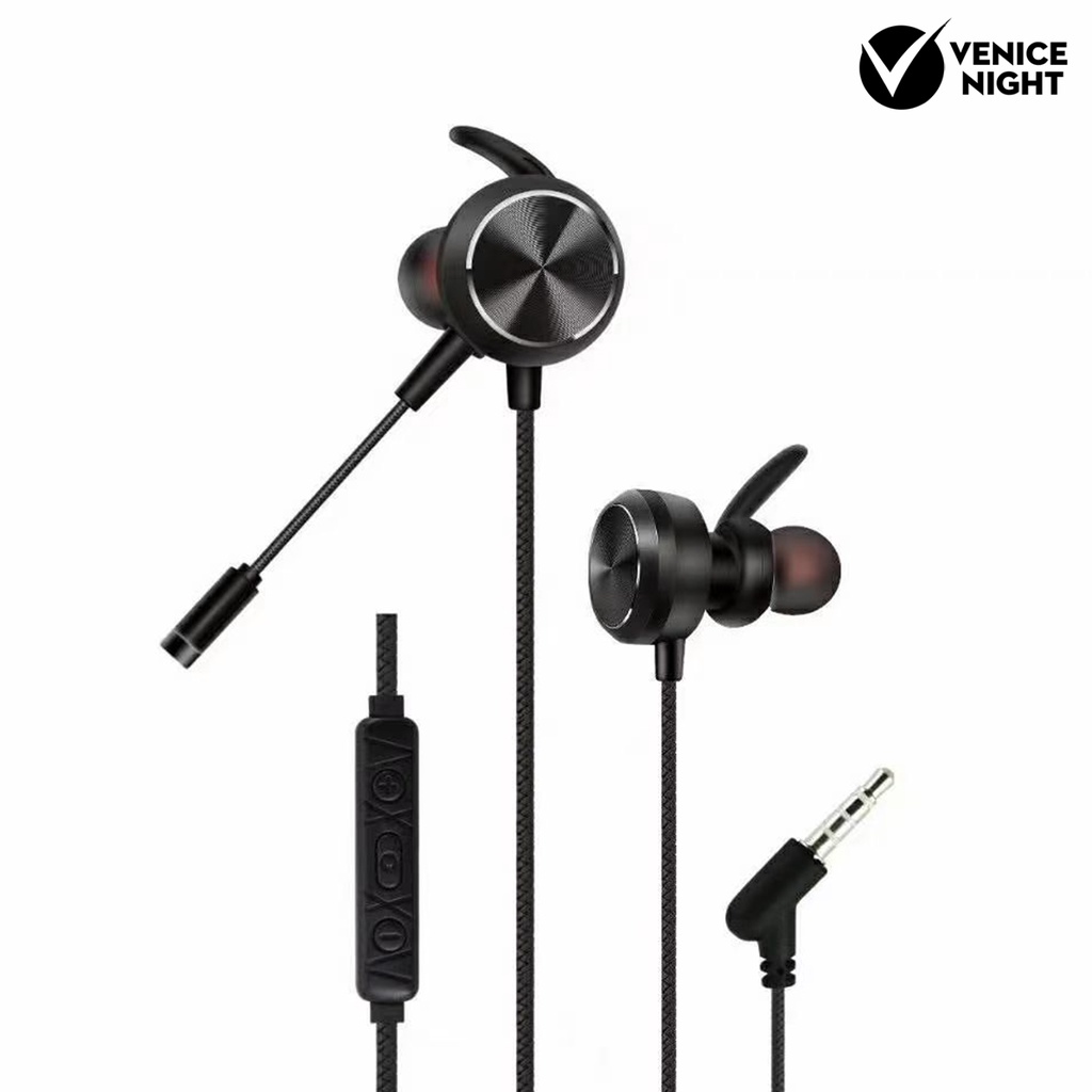 (VNEP) (Berkabel) GM-D3 3.5mm In-ear Earphone dengan Mic untuk Live Streaming/Kursus Online