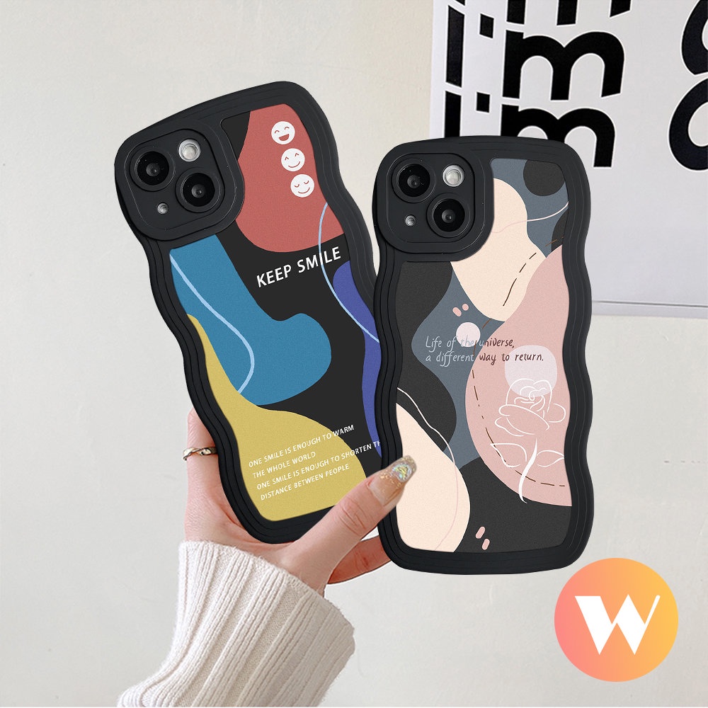 Soft Case Bahan Tpu Desain Bunga Abstrak Untuk iPhone 7Plus XR 11 13 12 14 Pro Max X XS Max 8 7 6 14 6s Plus SE 2020