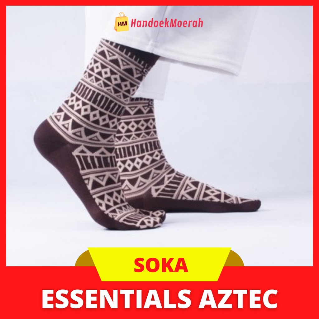 Kaos Kaki Wanita Murah / SOKA Sock Essentials Motif AZTEC / Kaos Kaki Jempol Muslimah Panjang