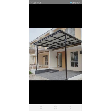 kanopi atap alderon minimalis besi