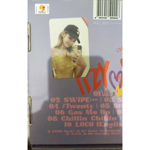 Photocard LIA ITZY album crazy in love ORIGINAL PC