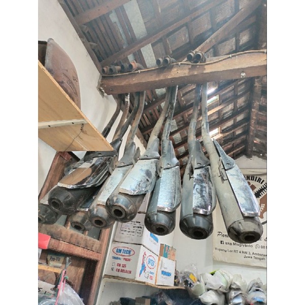 Knalpot megapro monoshock ori copotan motor