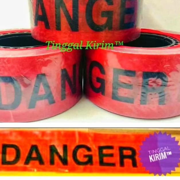 

police line barricade tape "DANGER" ukuran 3" x 300 meter