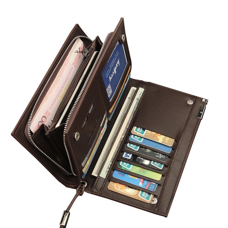 LUCKYMALL BAELLERRY SW002 Dompet Pria Wanita Bahan Kulit PU Leather Panjang ORIGINAL Import Kartu Koin KOREA