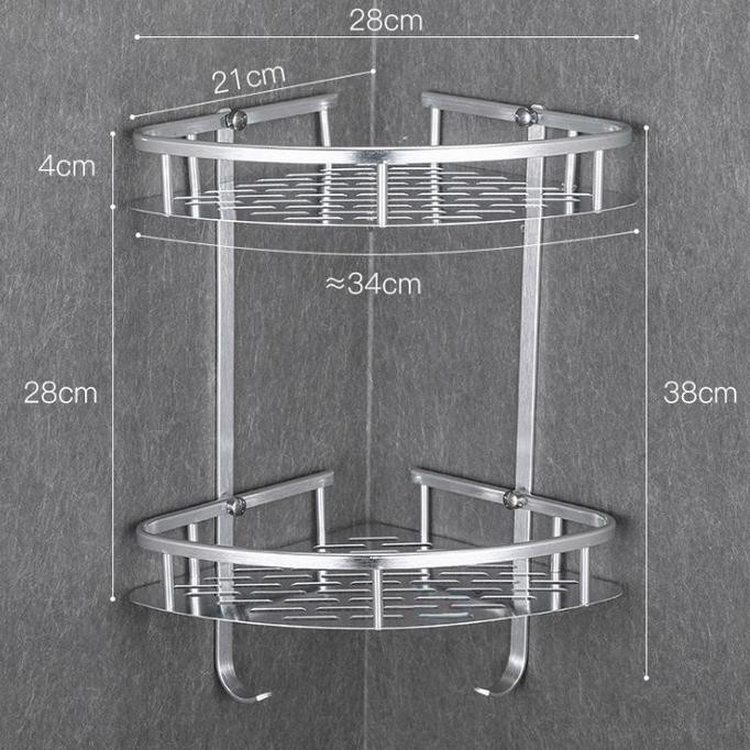 TURUN HARGA Rak Sudut Kamar Mandi Gantung Bahan Besi Tempel Dinding Tanpa Mur Baut Tempat Bumbu Dapur Serbaguna Kitchen Rack Rak Kamar Mandi Dinding Rak Bumbu Dapur Stainless Steel Rak Tempel Gantung Rak Handuk dapat dipasang tanpa harus dilubangin