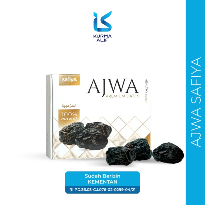 

Kurma Ajwa Madinah 500gr / Kurma Nabi / Premium Dates Original