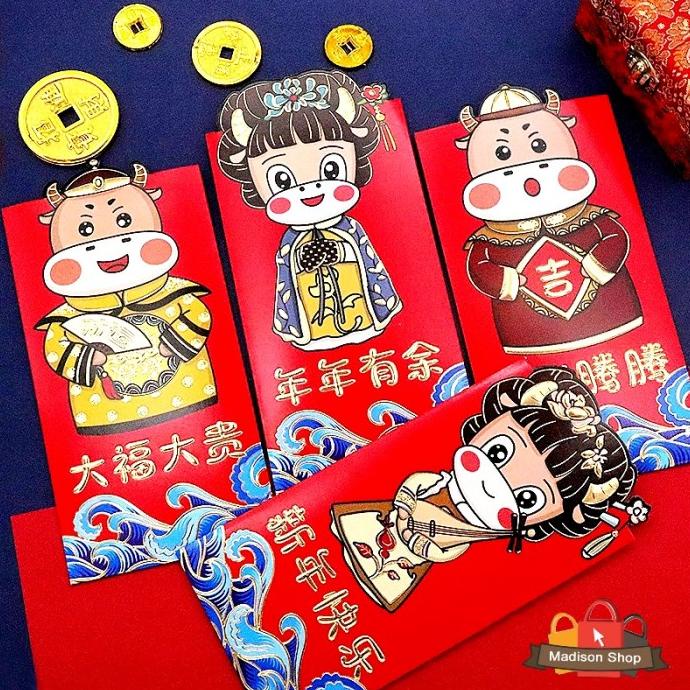 

BIG SALE HX013 ANGPAO PANJANG 3D RAJA RATU AMPAO KERBAU 2021 AMPAU PANJANG GIFT ORIGINAL