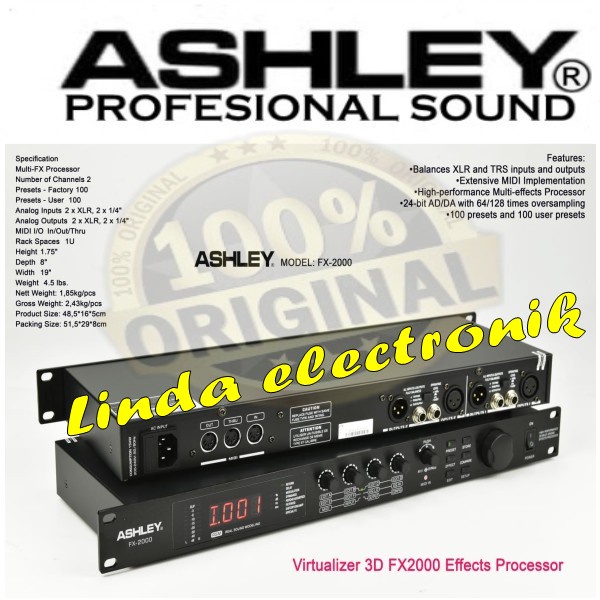 virtualizer 3d fx2000 effects processor ashley fx 2000 original