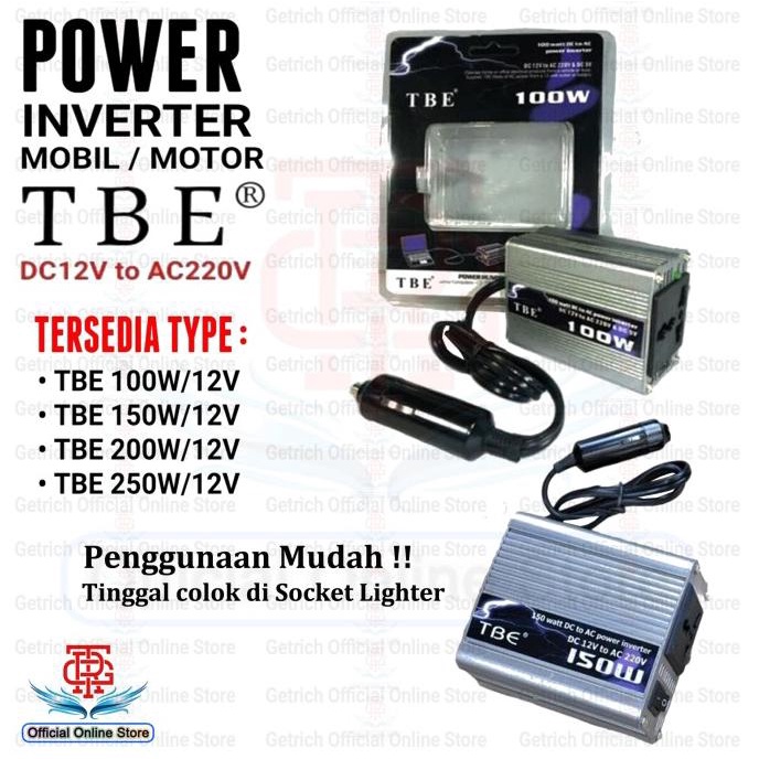 Compact Car Power Inverter Mobil Motor 100W 150W 200W 250W Watt DC AC
