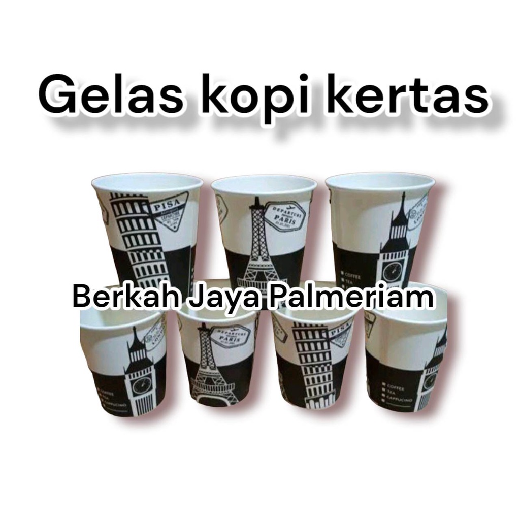 Paper Cup 9 Oz Motif Isi 50pcs / Gelas Kertas Kopi