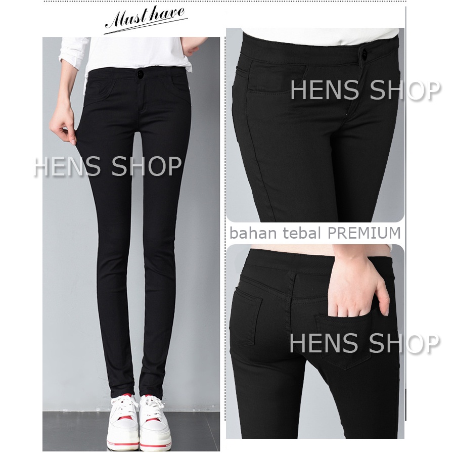 Celana Chinos KERJA Highwaist Wanita NEVA PREMIUM Melar tersedia JUMBO dan Standart Tebal