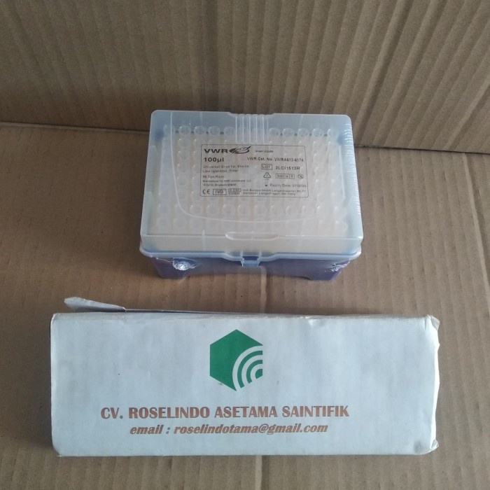 Jual FILTER TIPS STERILE 100 UL PIPET TIP FOR MICROPIPETTE 96/RACK VWR