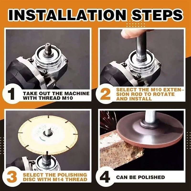 ADAPTOR SAMBUNGAN GERINDA Batang Extension Konektor Mata Angle Grinder SAMBUNGAN MESIN GERINDA