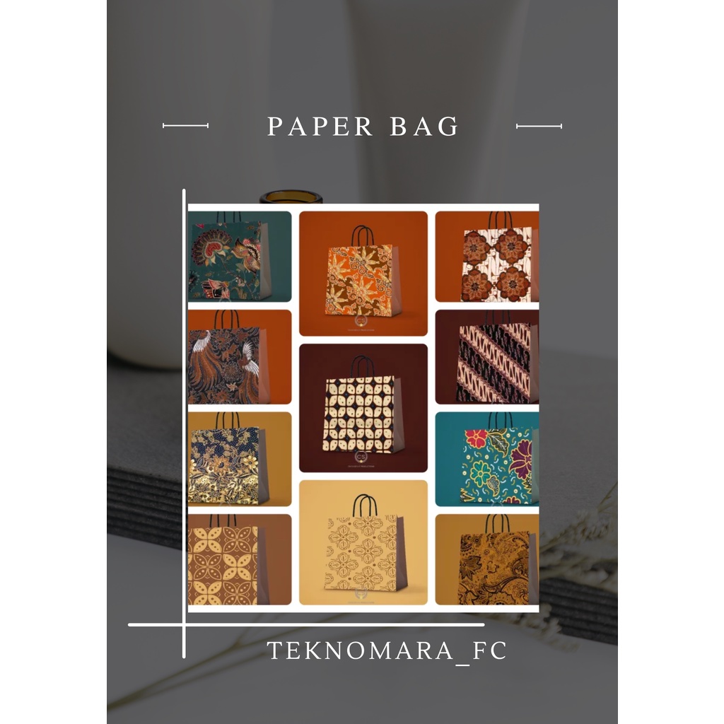 

Tas Kraft Paper Bag Batik Kecil Sedang Besar Okey Kiky / Tas Batik / Tas Plakat Pelakat / Paper Bag Batik / Paperbag Batik / Tas Kado