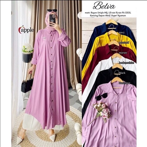 LONG TUNIK IMPORT TERBARU 2022 KOREA TUNIK WANITA POLOS LONG TUNIK RAYON VISCOSE LONG TUNIK FULL KAN
