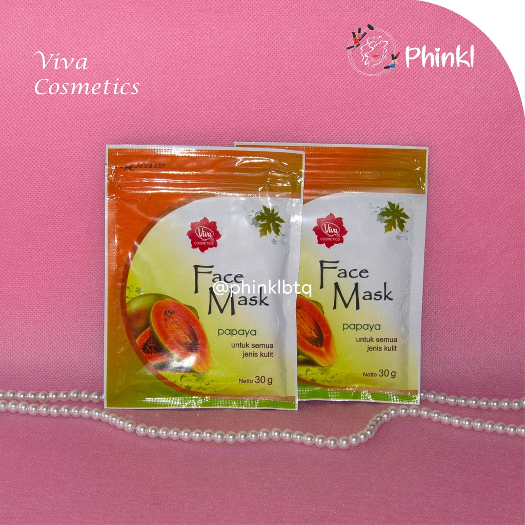 `ღ´ PHINKL `ღ´ 【v】【i】【v】【a】 Viva face mask masker bubuk natural organik bahan alami