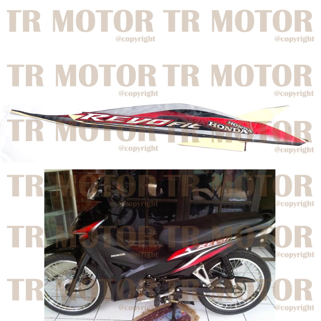 Stiker Motor Revo Fit 2011  Sticker Striping Lis Full Set Motor