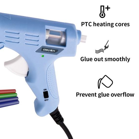 

Deli Paket Lengkap Lem Tembak - Glue Gun 20W + Isi Glue Stick 10 Pcs