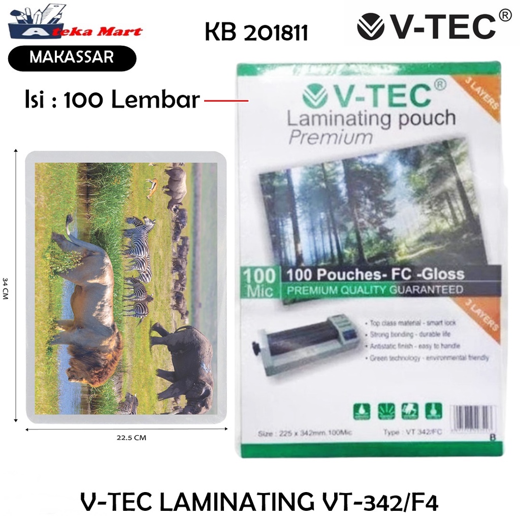 

V-TEC LAMINATING VT-342/F4 PLASTIK LAMINATING