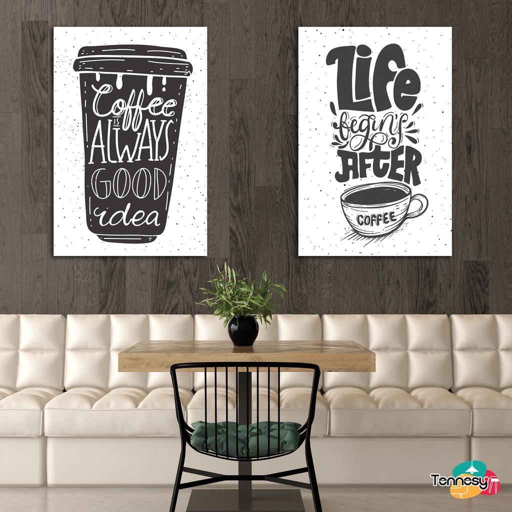 HIASAN DINDING WALL DECOR PAJANGAN POSTER DEKORASI KAMAR RUMAH COFFEE QUOTE ALWAYS GOOD IDEA