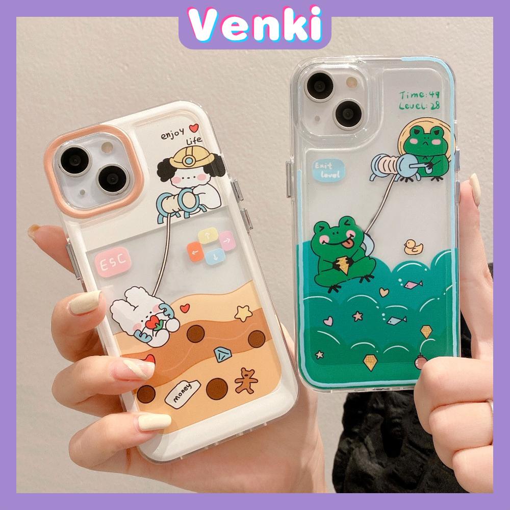 Case For iPhone 14 Pro Max Soft Silicone Big Hole Space Case Cartoon Cute Animal Miner Plating Buttons Camera Protection Shockproof For iPhone 14 13 12 11 Plus Pro Max 6 7 8 Plus XR XS