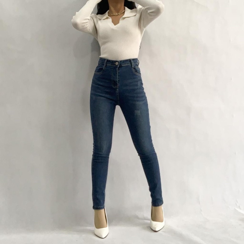 [LUXE.DLABEL] - E64 Jeans | Celana panjang Highwaist wanita Jeans import premium Jeans wanita polos ripped jeans High waist jeans wanita bkk Skinny Jeans High waist Baggy jeans Wideleg Jeans Kulot jeans Boyfriend jeans Wanita Kargo Jeans