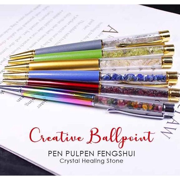 

TERLARIS Creative Ballpoint Pen Pulpen Fengshui Crystal Healing Stone (PEN01) /ALAT TULIS AESTHETIC/ALAT TULIS SEKOLAH/ALAT TULIS SET/ALAT TULIS LENGKAP/ALAT TULIS ANAK/ALAT TULIS LUCU