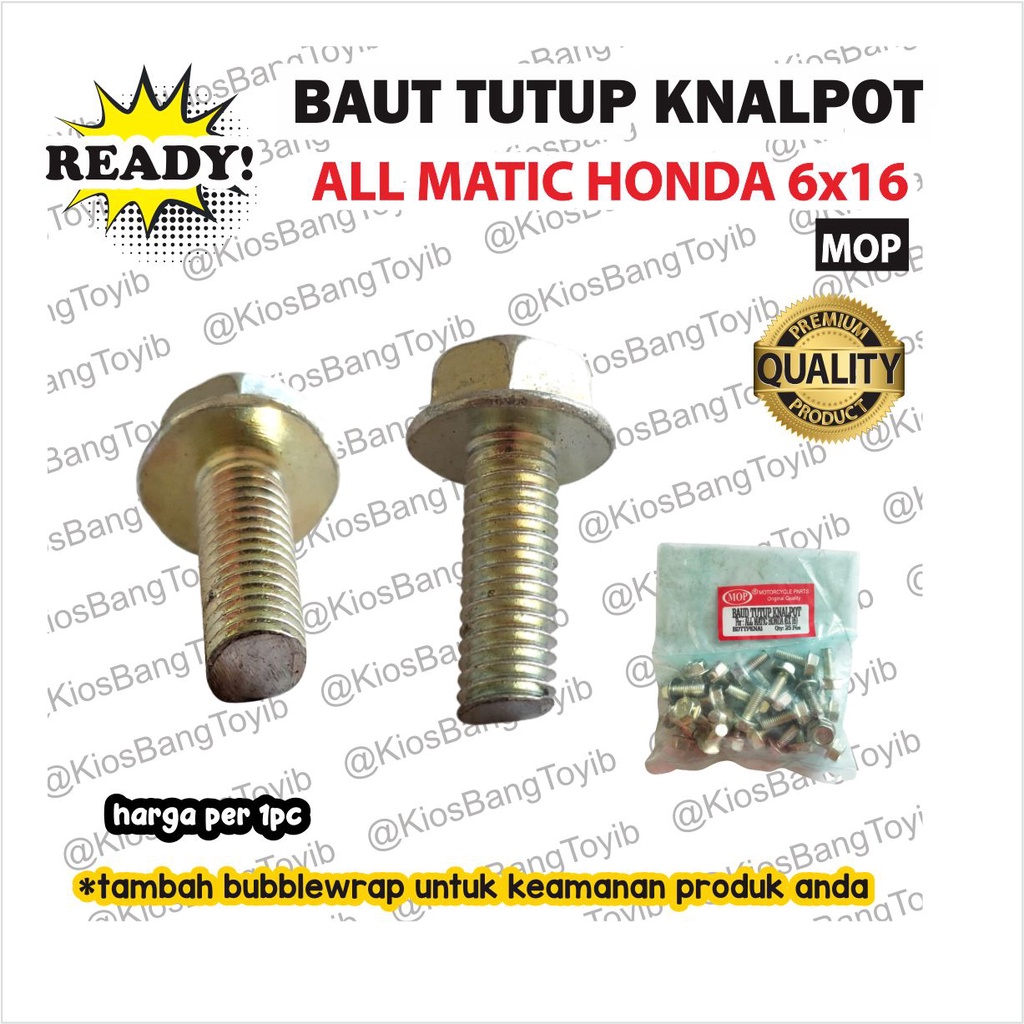 Baut Tutup Knalpot All MATIC Bolt Flange 6x16 Vario Beat Mio (MOP)