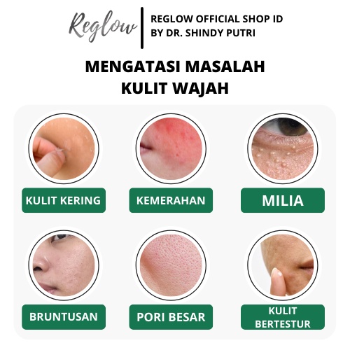 PAKET REGLOW Cream Dan Toner Micellarwater Skincare Original dr Shindy Putri Pelembab Pencerah Perawatan Wajah Glowing BPOM Penghilang Flek Hitam Milia Jerawat Bruntusan Komedo Pori Besar