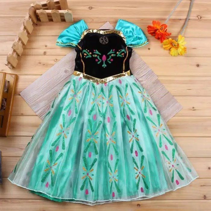 Hadiah Natal - Dress Elsa Frozen Dress anna Baju Anak Kostum anak Aksesoris elsa Komplit