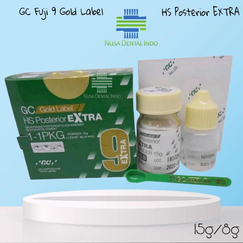 GC Fuji 9 Extra Gold Label HS Posterior, Bahan Tambal 15g/8g