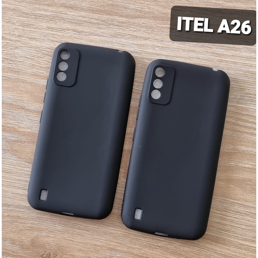 ITEL A05S ITEL A26 ITEL A37 ITEL A49 CASE MACARON BLACK SILICON BLACK ITEL A05S ITEL A26 ITEL A37 IT
