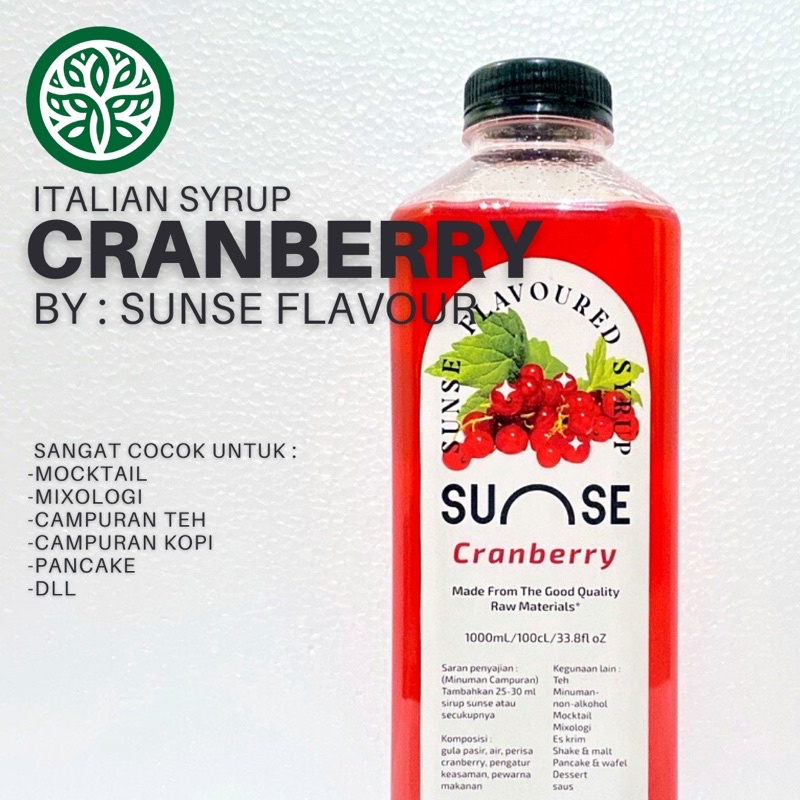 

ECOVILL COFFEE - Italian Syrup Cranberry By Sunse Flavour