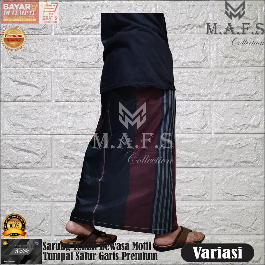 SARUNG DEWASA MOTIF POLOS TUMPAL SALUR &amp; TUMPAL SONGKET KALIFA PREMIUM