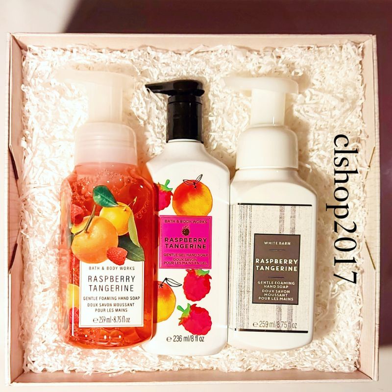 BBW RASPBERRY TANGERINE GIFT SET PAKET BATH &amp; BODY WORKS