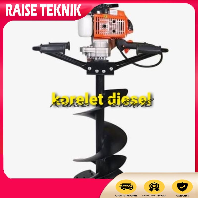 MESIN BOR TANAH BIOPORI EARTH AUGER FIRMAN FPD62FI DRILL BOR 100MM 4"