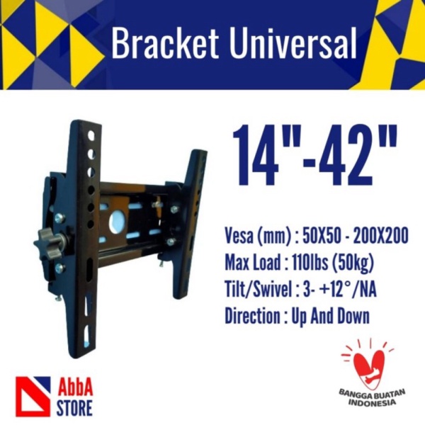 Bracket Braket Smart TV 32 40 42 43 Inch Sony Toshiba Aqua Polytron - LOKAL Berkualitas