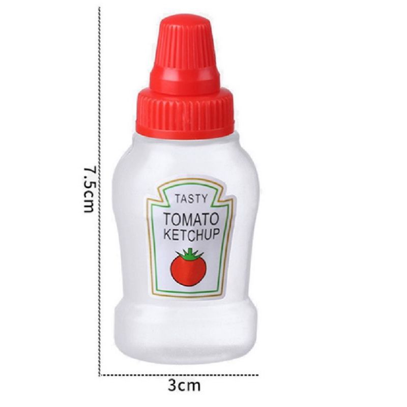 GrosirMart Botol Saus Bento / Saus bulat /Saus Cup Karakter/  Botol Saos Tomat Sambal Anak / Wadah Tempat Saus Bekal