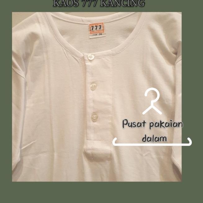 Kaos dalam / oblong pria 777 KANCING SIZE JUMBO | 44 - 46 - 48 - 44