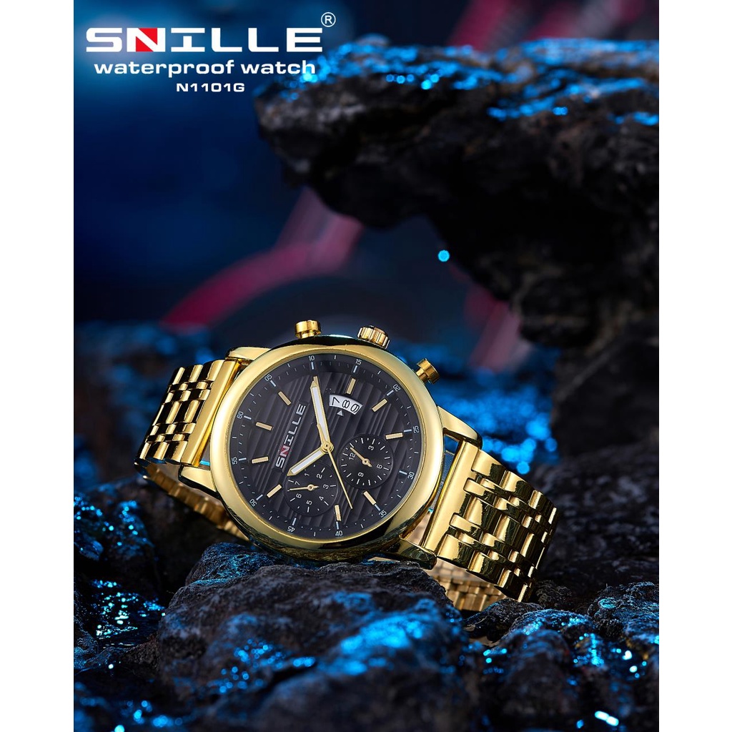 Snille Jam Tangan Rantai Pria Wanita Unisex Original Asli Anti Air Waterproof 1101