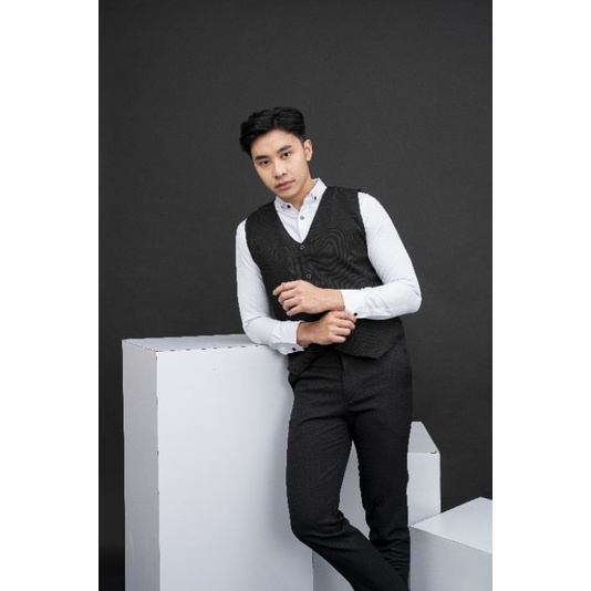 Mubeng Vest Formal/Rompi Jas Semi Wool Slimfit