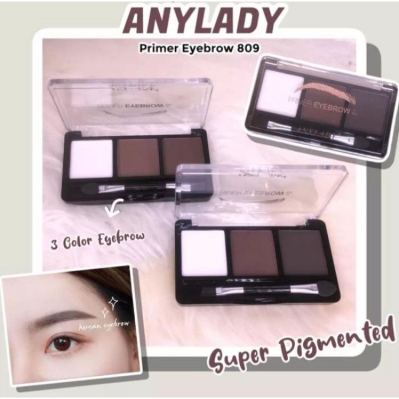 NEW PRIMER EYEBROW KIT ANYLADY NO.809/EYEBROW ANYLADY 3 WARNA 809