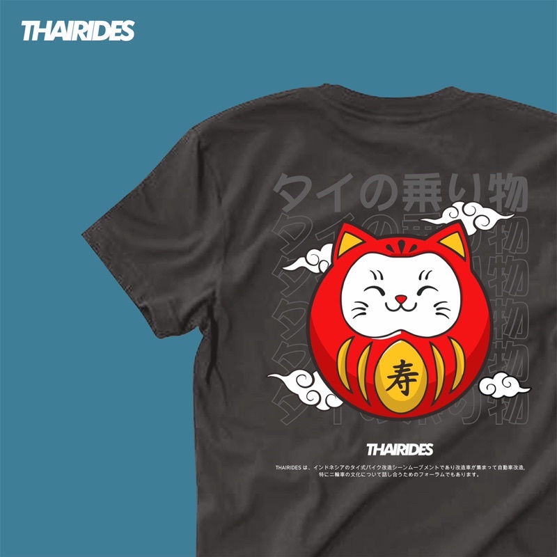 Kaos T-Shirt Original Thairides Darumacats Black