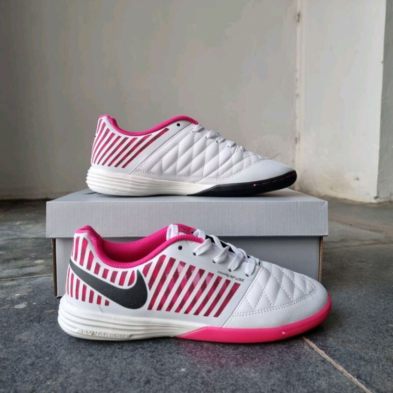 SEPATU FUTSAL LUNAR GATO2 WHITE PINK IC-SEPATU FUTSAL