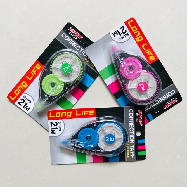 CORRECTION TAPE JOYKO CT 533 / TIP EX 21 METER LONG LIVE / TIPEX ROLL