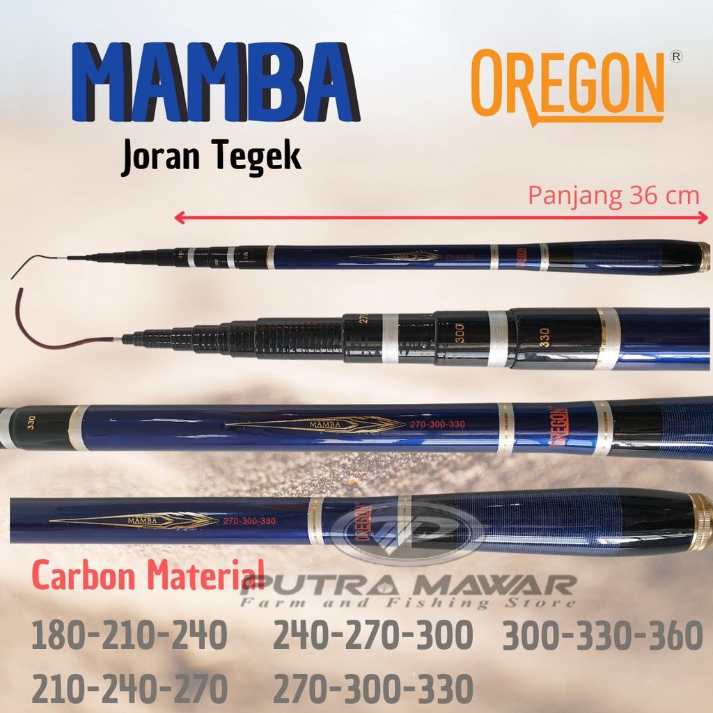 Joran Tegek Zoom Oregon Mamba Panjang 180 210 240 270 300 330 360 Ruas Pendek Atau Tangkai Pancing B