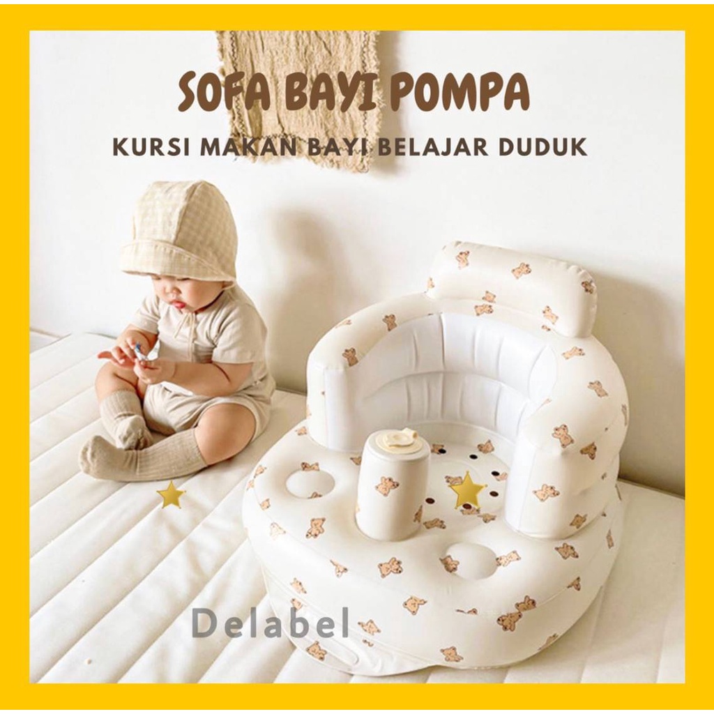 Sofa Kursi Makan Bayi belajar duduk balon Baby Chair Model Tiup