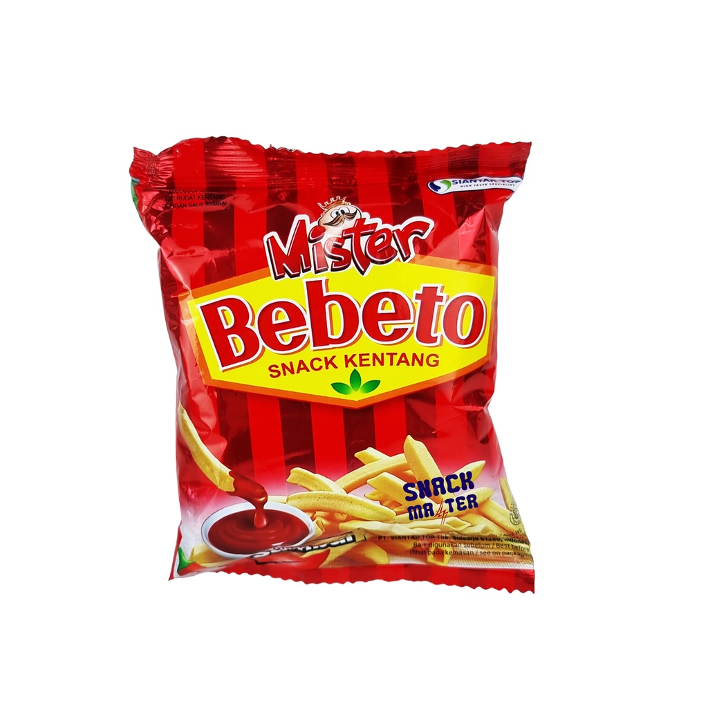 

STT Mister Bebeto Snack Kentang - Netto 10 bks x 8 gr