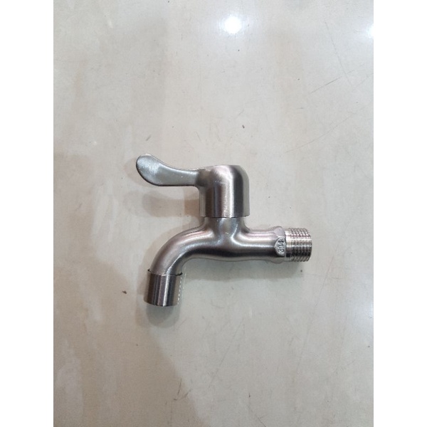 SMCO Kran Tembok Kamar Mandi Bahan Stainless uk. 1/2&quot;