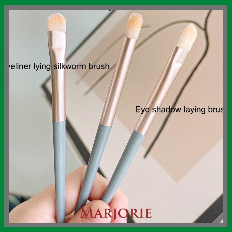 3PCS Eyeshadow Brushes Portable  Universal Eyeliner Berbaring Ulat Sutra Berbaring Kuas Rias  Set Alat Rias-MJD